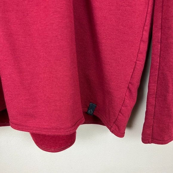 TASC Sweater Mens L Maroon Bamboo Performance 1/4 Zip Pullover Stretch Outdoor - Picture 4 of 12